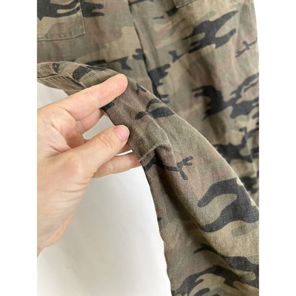 Sanctuary Standard Surplus sz 28 Cropped Camo Linen Pants Women's - Picture 2 of 11
